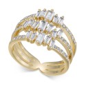 Gold-Tone Crystal Stack Ring Gold-Tone Crystal Stack Ring