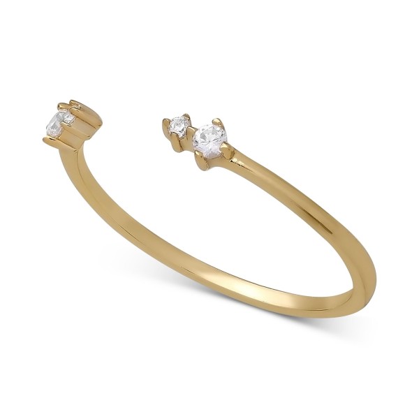 Cubic Zirconia Stackable Cuff Ring