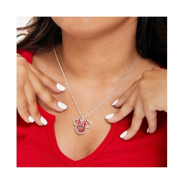 Womens Silver Plated Birthstone Shaker Necklace - 18+2''