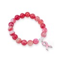 Pink Agate Awareness Bracelet