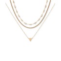 Gold-Tone Crystal & Logo Layered Pendant Necklace, 18