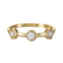 Gold-Tone 3-Pc. Set Stone & Imitation Pearl Stack Rings