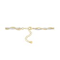 Two Tone Twisted Snake Chain Necklace