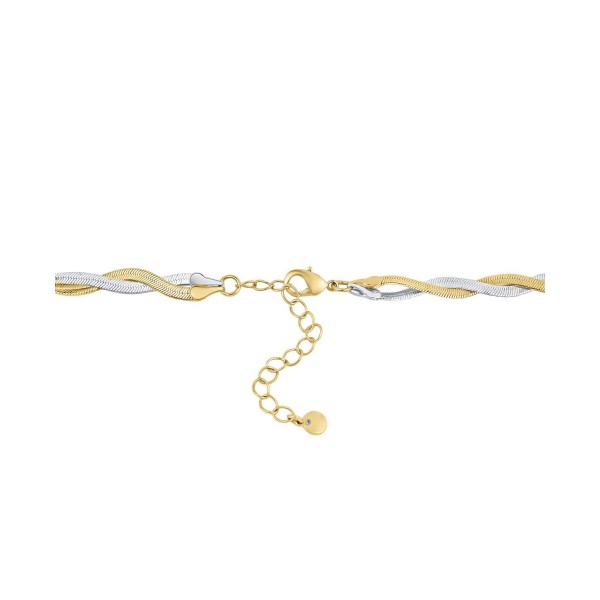 Two Tone Twisted Snake Chain Necklace