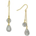 Crystal Double Chain Drop Earrings