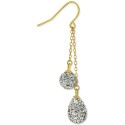 Crystal Double Chain Drop Earrings