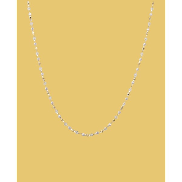 Simulated Imitation Pearl Crystal Ball Bead Chain Necklace