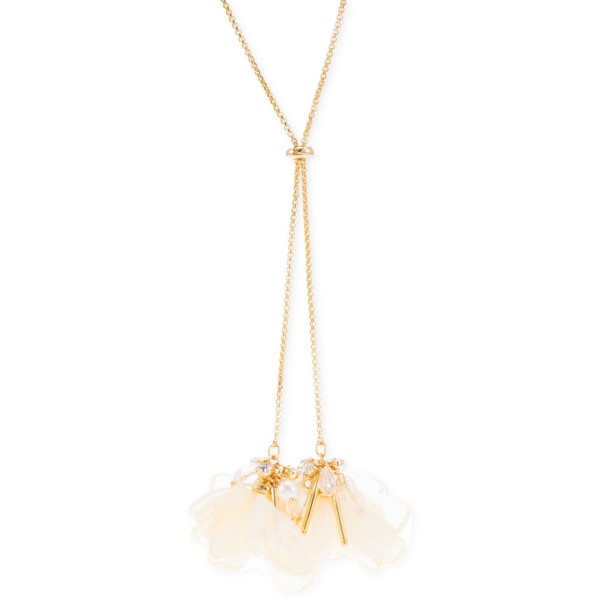 Gold-Tone Mixed Bead & Tulle Flower 40