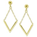 V Bar & Chain Drop Earrings