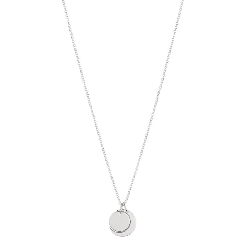 Silver Plated Brass Pendant Necklace with Extender