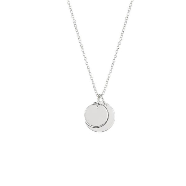Silver Plated Brass Pendant Necklace with Extender