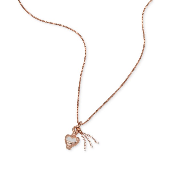 14k Rose Gold Charm Statement Necklace, 15