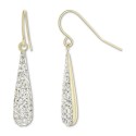 Crystal Teardrop Drop Earrings in 18k Gold-Plated Sterling Silver