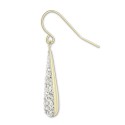Crystal Teardrop Drop Earrings in 18k Gold-Plated Sterling Silver