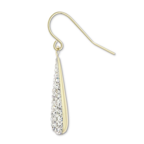 Crystal Teardrop Drop Earrings in 18k Gold-Plated Sterling Silver