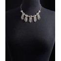 Silver-Tone Crystal Shaky Frontal Necklace, 17