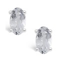 White Topaz (1/2 ct. t.w.) Stud Earrings in 14K White Gold or 14K Yellow Gold