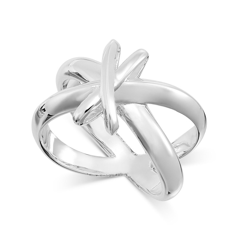 Silver-Tone Knot Ring