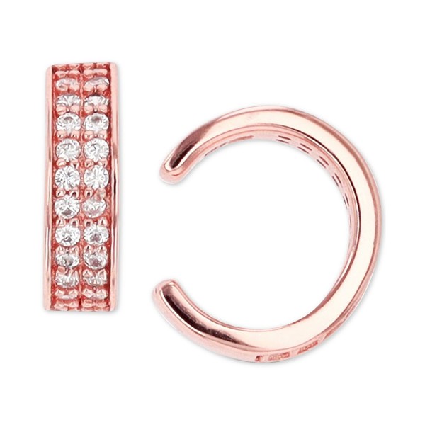 Cubic Zirconia Double Row Ear Cuffs