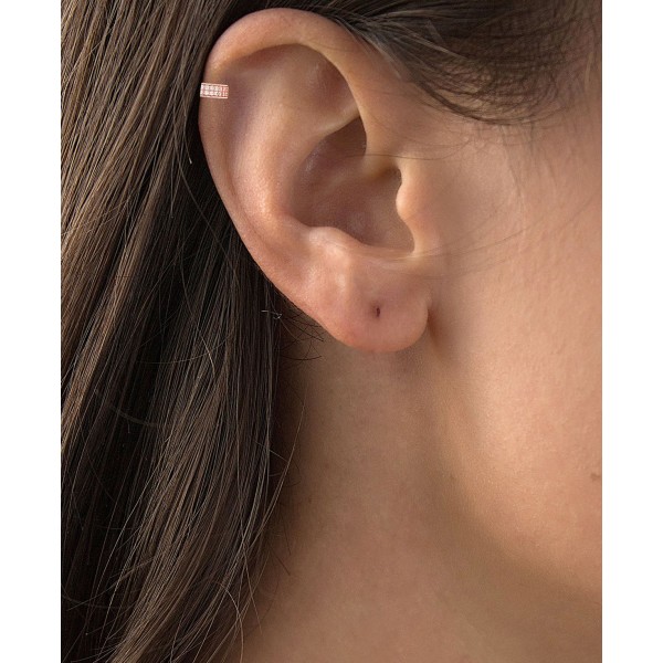 Cubic Zirconia Double Row Ear Cuffs