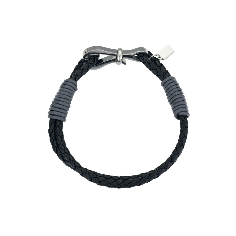 Men's Stainless Steel Leather Bracelet