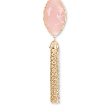 Stone & Chain Tassel Long Lariat Necklace, 32 Stone & Chain Tassel Long Lariat Necklace, 32