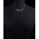 Gold-Tone Multicolor Stone Present Statement Necklace & Stud Earrings Set