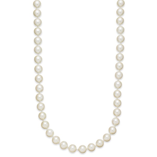 Imitation Pearl 42 Inch Strand Necklace (8mm)