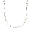 Silver-Tone Bead & Link Strand Necklace, 42