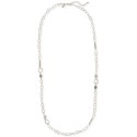 Silver-Tone Bead & Link Strand Necklace, 42