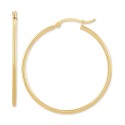 14k Gold Hoop Earrings, 40mm