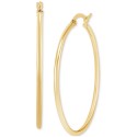 14k Gold Hoop Earrings, 40mm