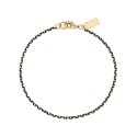 Gold-Tone Black Chain Bracelet