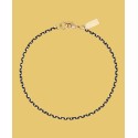 Gold-Tone Black Chain Bracelet