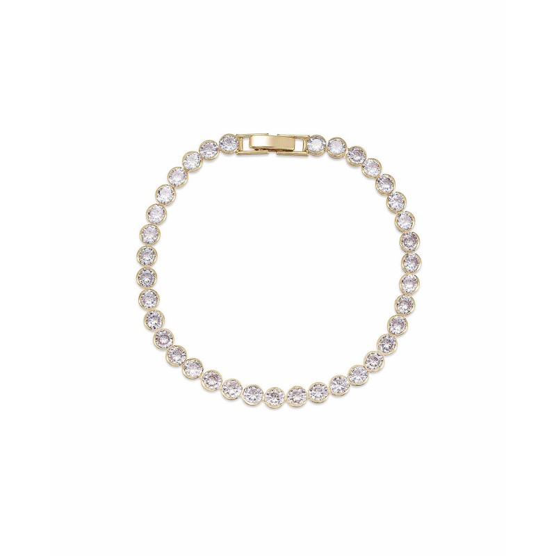 Cubic Zirconia Chain 18K Gold Plated Tennis Bracelet