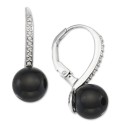 Onyx & Diamond (1/10 ct. t.w.) Drop Earrings in Sterling Silver