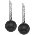 Onyx & Diamond (1/10 ct. t.w.) Drop Earrings in Sterling Silver
