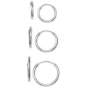 3-Pc. Set Small Endless Hoop Earrings in Sterling Silver