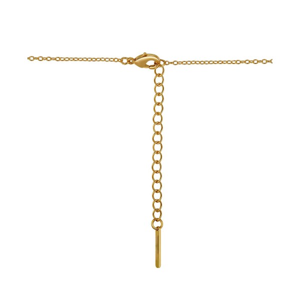 Cubic Zirconia 14K Gold Flash Plated Brass Heart Design Pendant Necklace