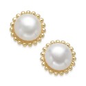 Freshwater Pearl (5mm) Stud Earrings in 18k Gold-Plated Sterling Silver