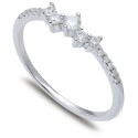 Cubic Zirconia Scatter Band in Sterling Silver
