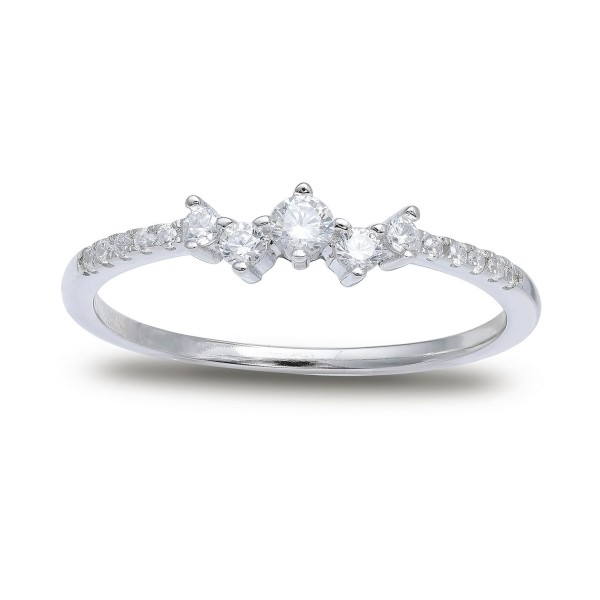 Cubic Zirconia Scatter Band in Sterling Silver
