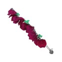 Faux Stone Fuchsia Petal Link Bracelet