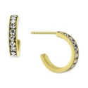 Crystal Small Hoop Earrings in 18k Gold-Plated Sterling Silver, 0.59
