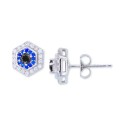 Cubic Zirconia Stud Earrings in Sterling Silver