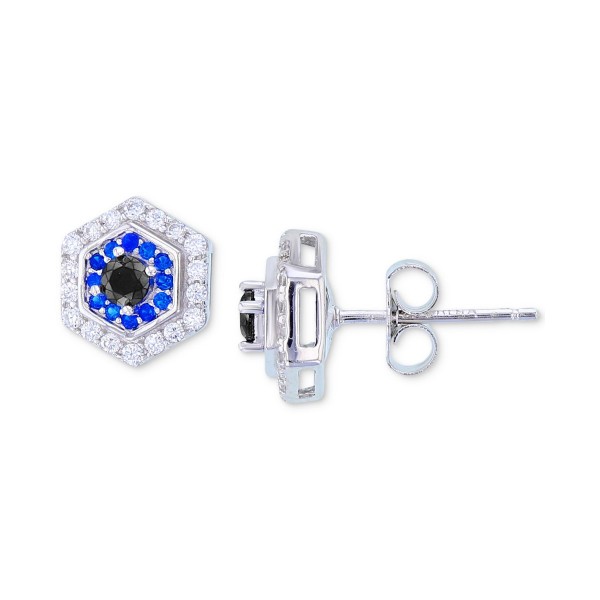 Cubic Zirconia Stud Earrings in Sterling Silver