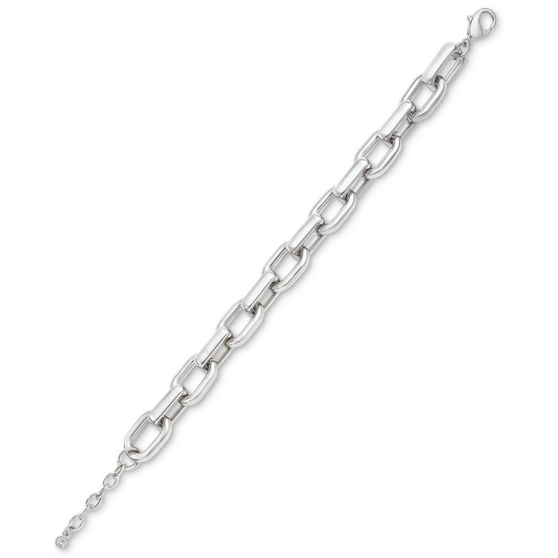 Silver-Tone Chain Link Bracelet, 7