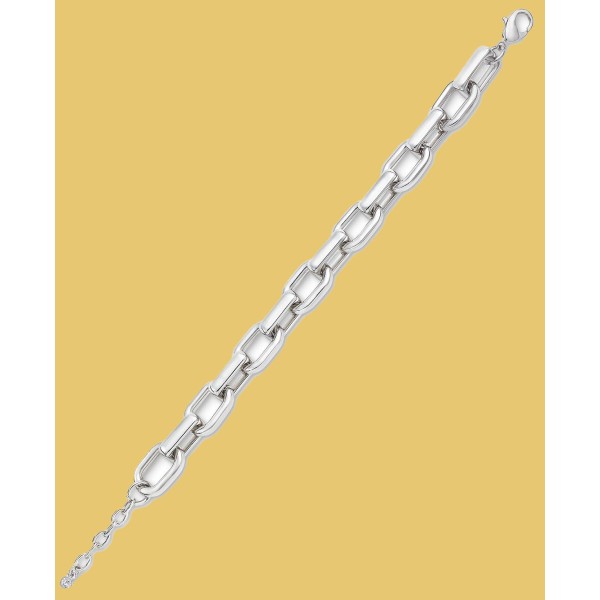 Silver-Tone Chain Link Bracelet, 7