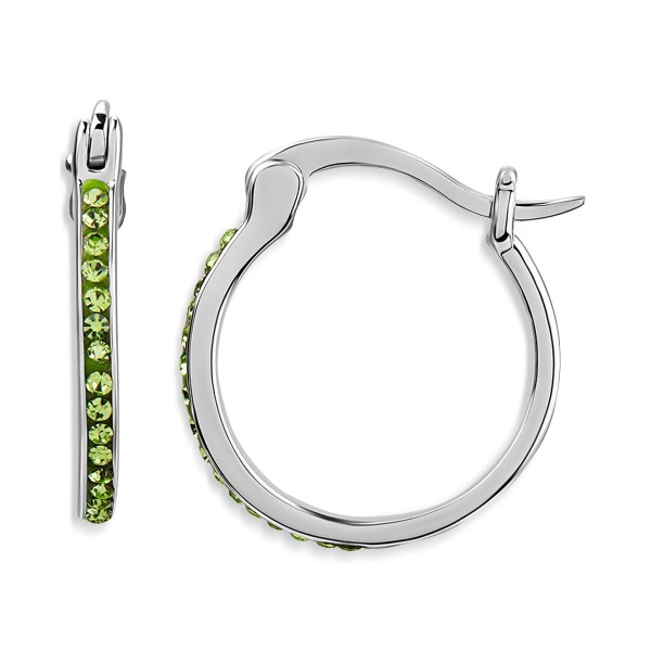 Crystal Small Hoop Earrings, 0.59