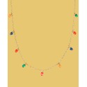 Gold-Tone Multicolor Lightbulb Strand Necklace, 36